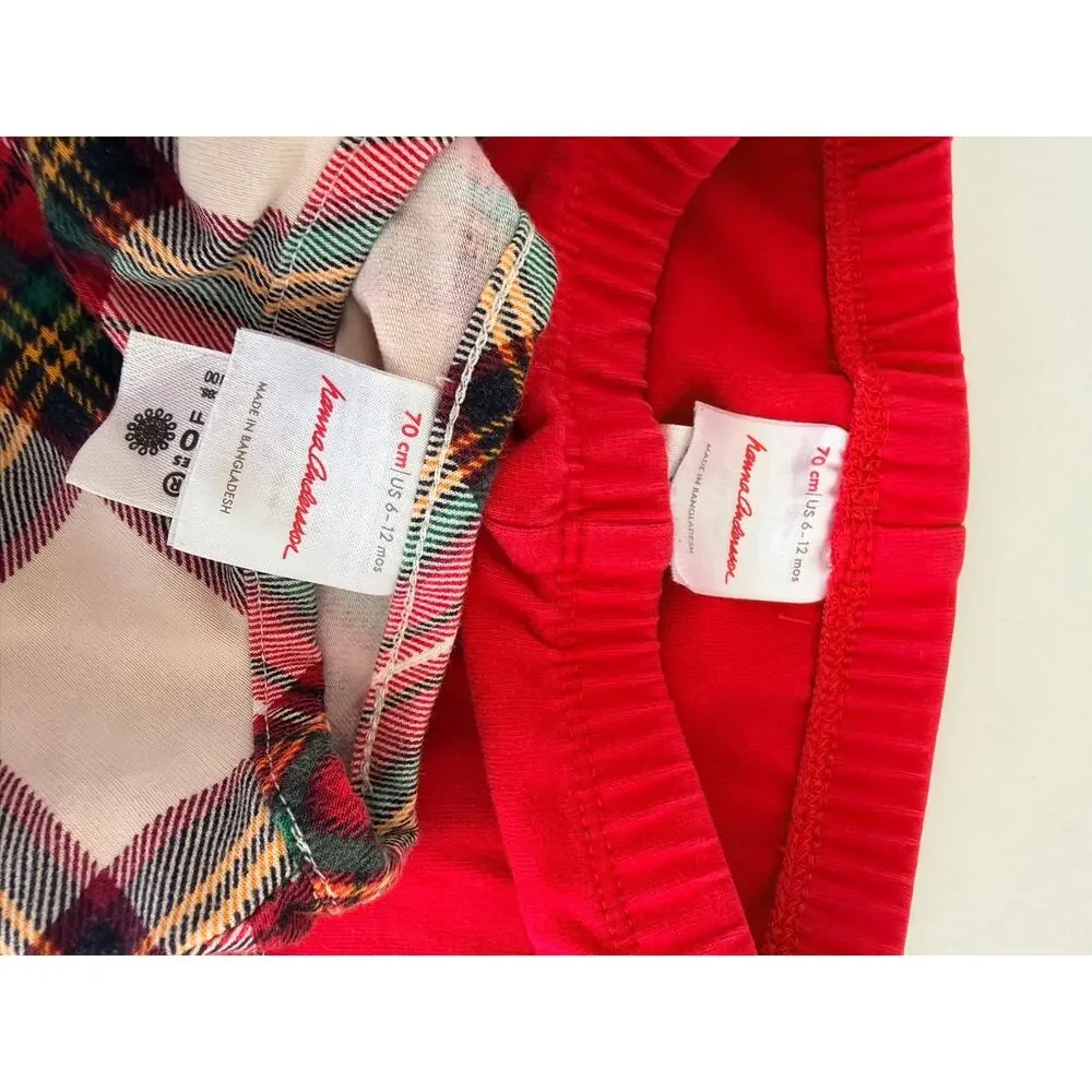 Hanna Andersson Baby Holiday Skater Dress & Leggings Set 9-12 Months
